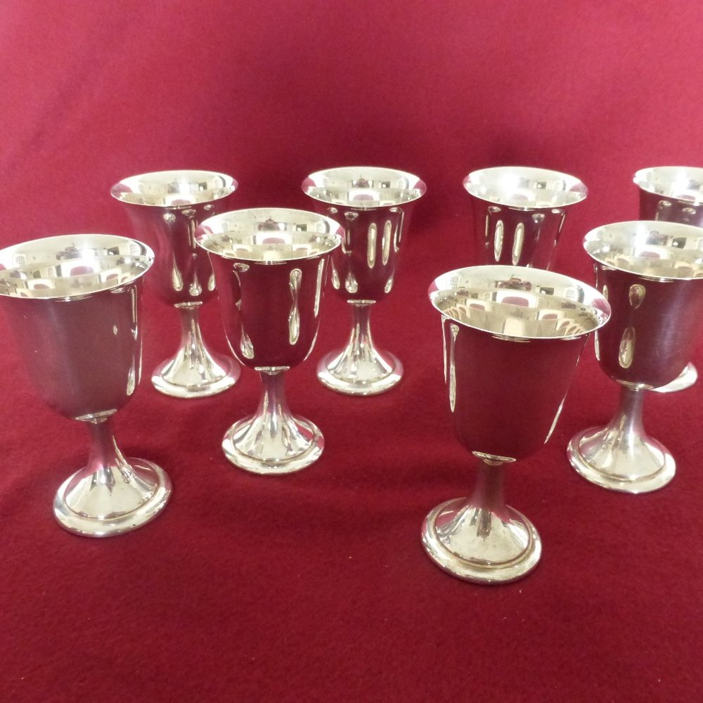 Vintage Sterling Silver Alvin Lullaby Wine Goblets